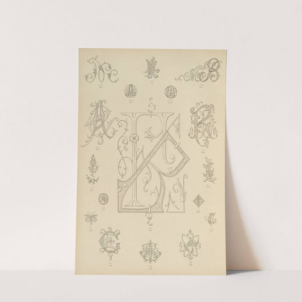 Album de chiffres & monogrammes couronnes de noblesse, françaises et etrangères Pl.058 by Ch Crouvezier