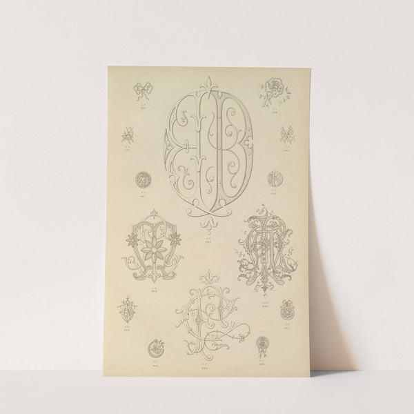 Album de chiffres & monogrammes couronnes de noblesse, françaises et etrangères Pl.059 by Ch Crouvezier