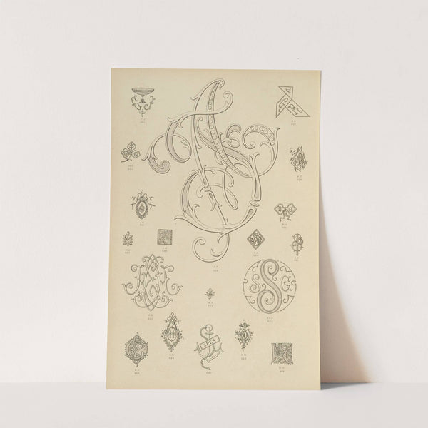 Album de chiffres & monogrammes couronnes de noblesse, françaises et etrangères Pl.060 by Ch Crouvezier