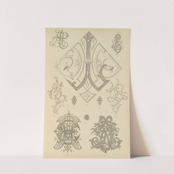 Album de chiffres & monogrammes couronnes de noblesse, françaises et etrangères Pl.061 by Ch Crouvezier