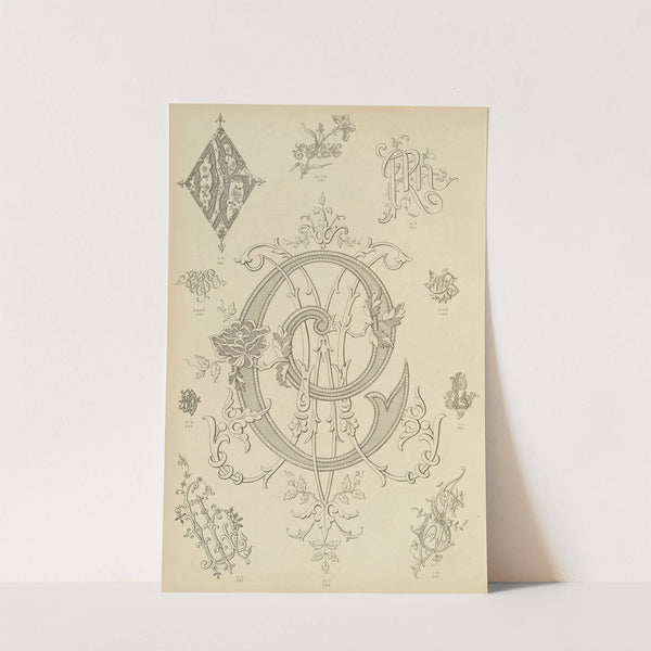 Album de chiffres & monogrammes couronnes de noblesse, françaises et etrangères Pl.062 by Ch Crouvezier