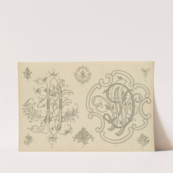 Album de chiffres & monogrammes couronnes de noblesse, françaises et etrangères Pl.063 (1903) by Ch Crouvezier