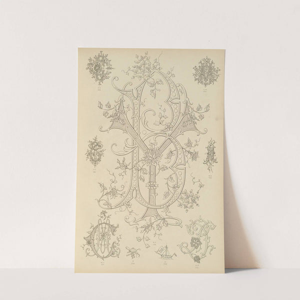 Album de chiffres & monogrammes couronnes de noblesse, françaises et etrangères Pl.065 by Ch Crouvezier