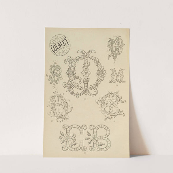 Album de chiffres & monogrammes couronnes de noblesse, françaises et etrangères Pl.070 by Ch Crouvezier