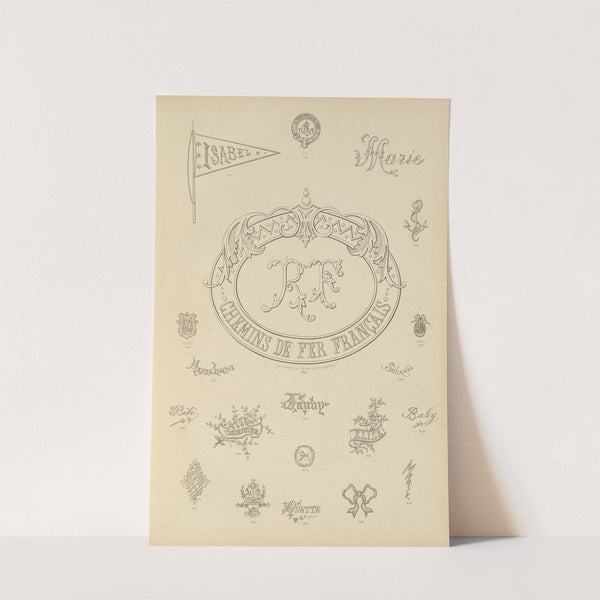 Album de chiffres & monogrammes couronnes de noblesse, françaises et etrangères Pl.075 by Ch Crouvezier