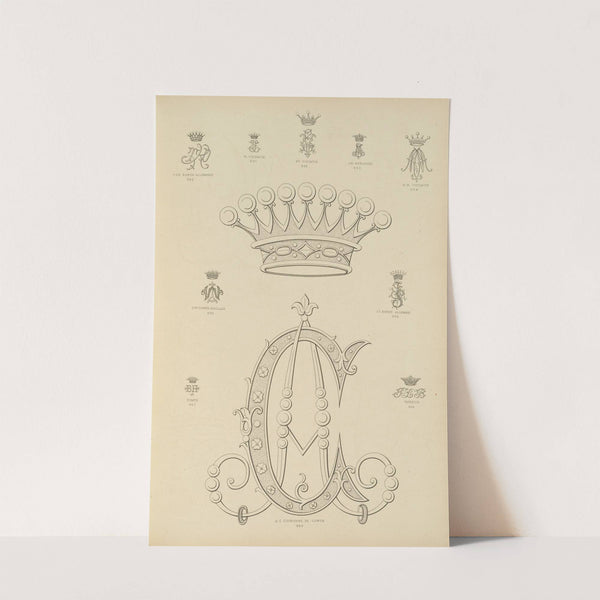 Album de chiffres & monogrammes couronnes de noblesse, françaises et etrangères Pl.087 by Ch Crouvezier