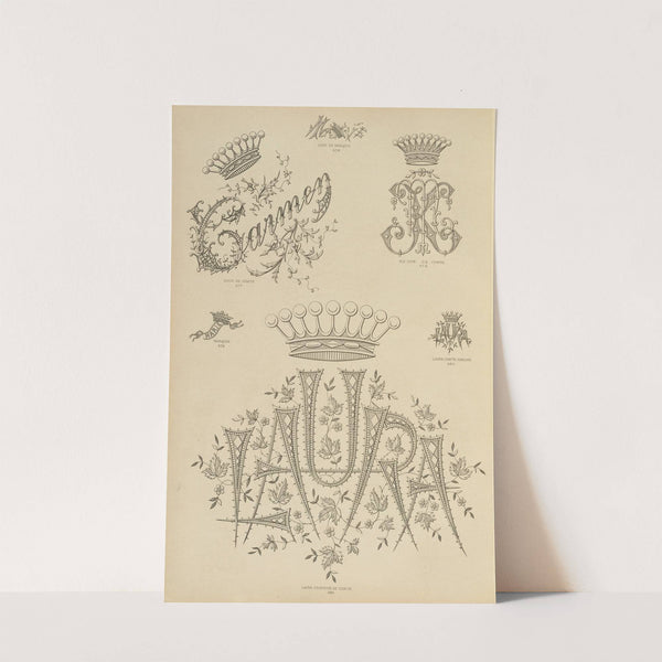 Album de chiffres & monogrammes couronnes de noblesse, françaises et etrangères Pl.090 by Ch Crouvezier