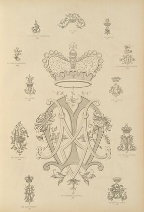 Album de chiffres & monogrammes couronnes de noblesse, françaises et etrangères Pl.091 — size preview