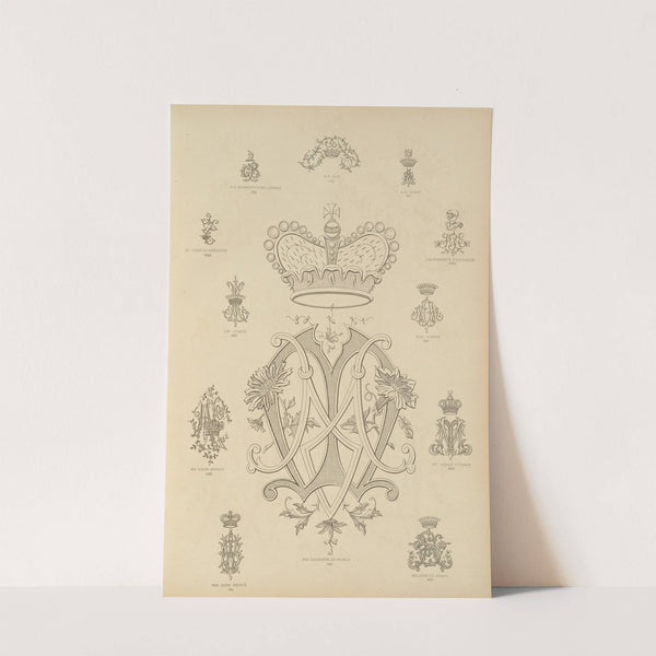 Album de chiffres & monogrammes couronnes de noblesse, françaises et etrangères Pl.091 by Ch Crouvezier
