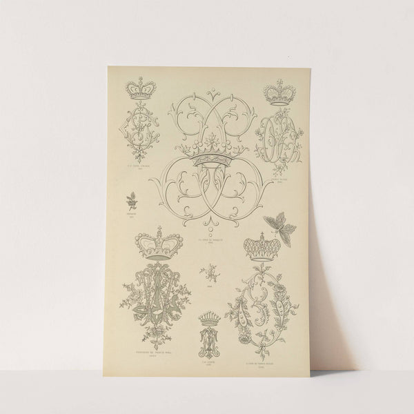 Album de chiffres & monogrammes couronnes de noblesse, françaises et etrangères Pl.093 by Ch Crouvezier