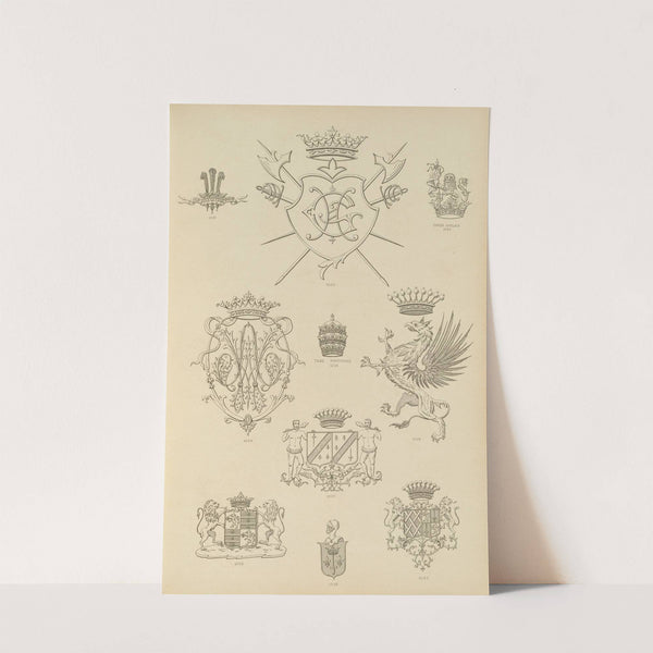 Album de chiffres & monogrammes couronnes de noblesse, françaises et etrangères Pl.097 by Ch Crouvezier