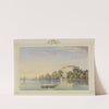 Album der Insel Mainau; Ansicht des Schlosses vom See her by Carl Ludwig Frommel