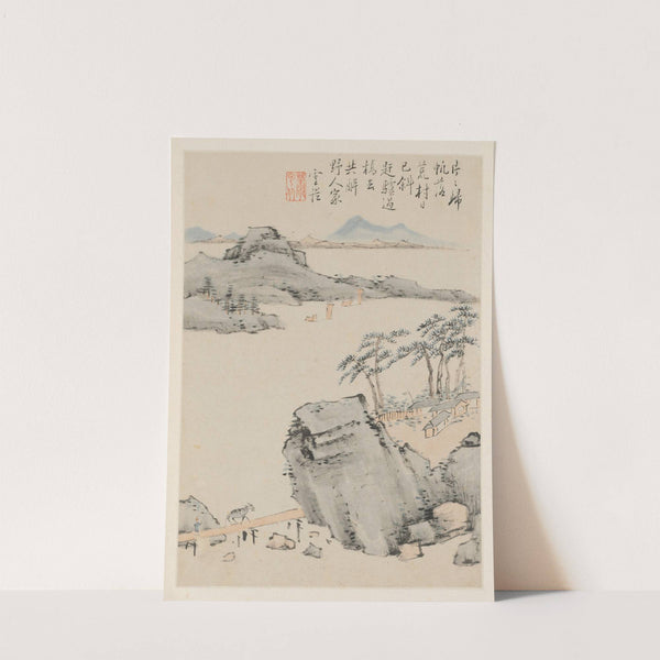 Album of Seasonal Landscapes, Leaf C (previous leaf 6) (1668) by Xiao Yuncong