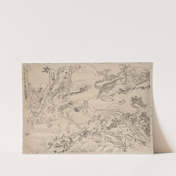Album of Sketches by Katsushika Hokusai and His Disciples Pl.58 (19th century) by Katsushika Hokusai