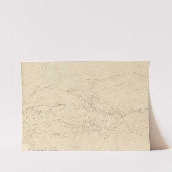 Album with Views of Rome and Surroundings, Landscape Studies, page 34a: “St. Francesco” by Franz Johann Heinrich Nadorp