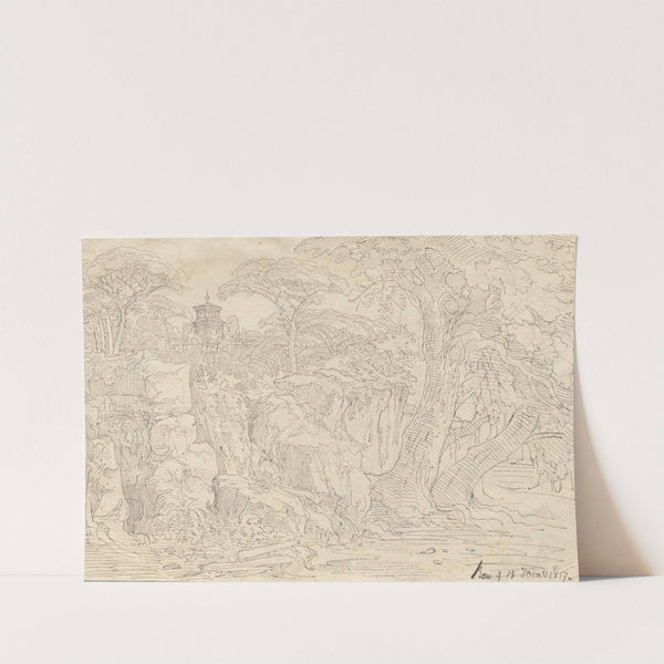 Album with Views of Rome and Surroundings, Landscape Studies, page 36a: Roman View by Franz Johann Heinrich Nadorp