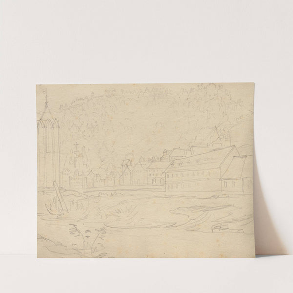 Album with Views of Rome and Surroundings, Landscape Studies, page 48b: Roman Landscape by Franz Johann Heinrich Nadorp