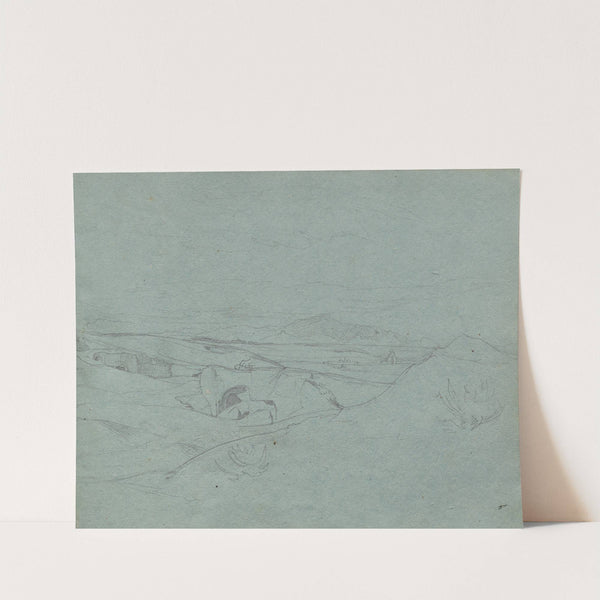 Album with Views of Rome and Surroundings, Landscape Studies, page 52a: Roman Landscape by Franz Johann Heinrich Nadorp