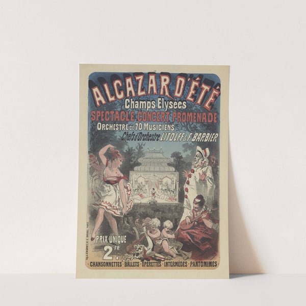 Alcazar d’Eté. Champs Elysées. Spectacle, concert, promenade (1875) by Jules Chéret