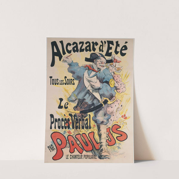 Alcazar d’Eté Le Procès Verbal PAR PAULUS LE CHANTEUR POPULAIRE (1891) by Georges Goursat (Sem)