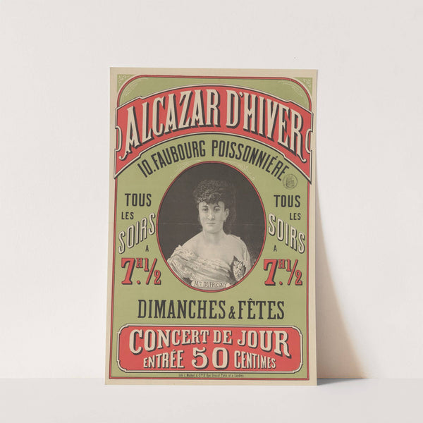 Alcazar d’Eté… Mlle Dufresny (1878) by Imp. L. Michel