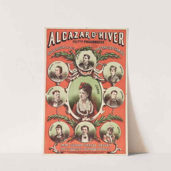 Alcazar D’hiver 10, Frg. Poissonniere Tous Les Soirs A 7h 12 Spectacles Varies (1873-1883) by Imp. Emile Lévy