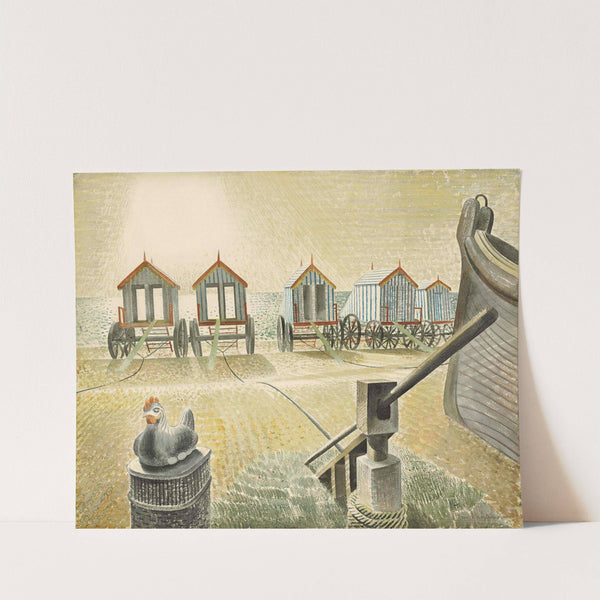 Aldeburgh Bathing Machines by Eric Ravilious
