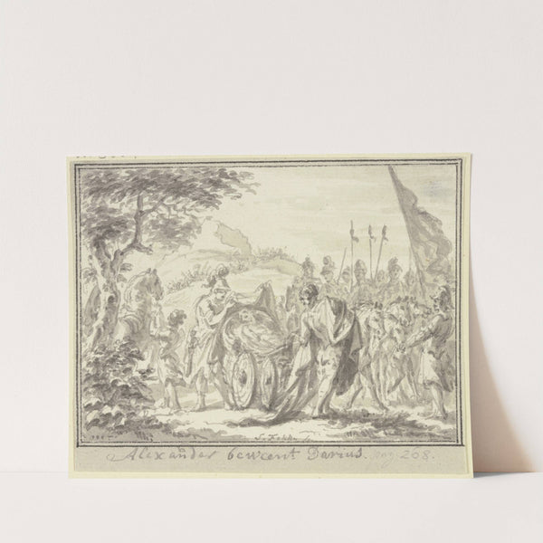 Alexander beweint Dareios by Simon Fokke