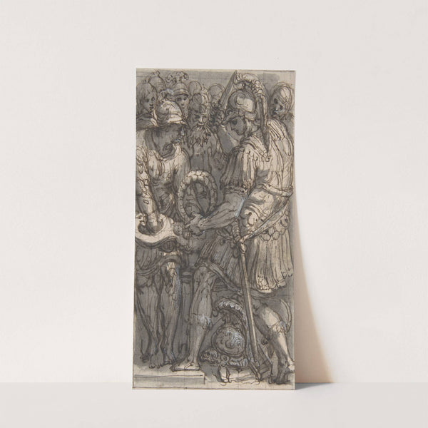 Alexander Cutting the Gordian Knot, Study for a Fresco in the Castel Sant'Angelo, Rome by Perino Del Vaga