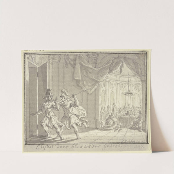 Alexander erschlägt Kleitos by Simon Fokke