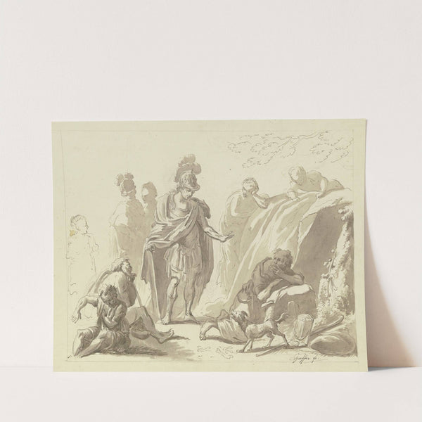 Alexander mit seinem Gefolge vor Diogenes by Friedrich Wilhelm Schäfer