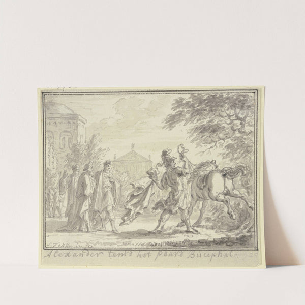 Alexander zähmt Bukephalos by Simon Fokke