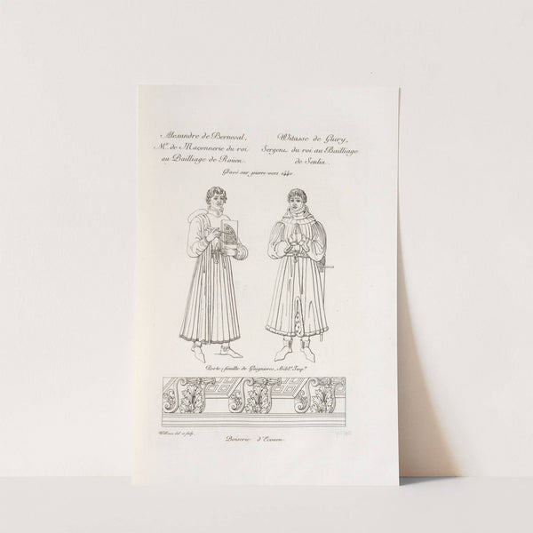 Alexandre de Berneval, Me. de Maçonnerie du roi au Bailliage de Roüen. Witasse de Guiry, sergent du roi au Bailliage de Senlis by Nicolas Xavier Willemin