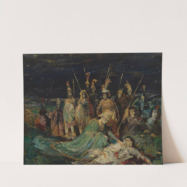 Alexandre pleurant Darius (1892) by Henry de Groux