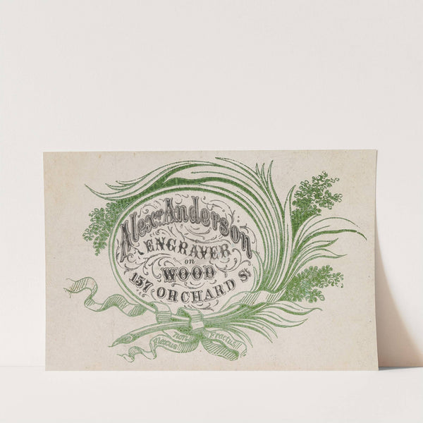 Alexr. Anderson, Engraver on Wood, 157 Orchard St. by Alexander Anderson