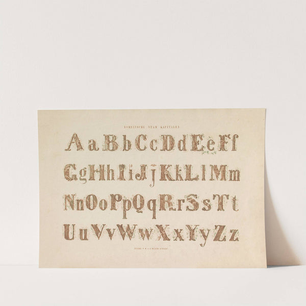 Alfabet in Romein Romeinsche stam kapitalen (1855) by Pieter Wilhelmus van de Weijer