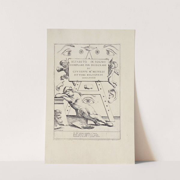 Alfabeto in sogno Pl.01 by Giuseppe Maria Mitelli