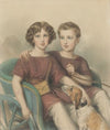 Alfred and Adam Potocki as boys sitting in a carriage (1831)