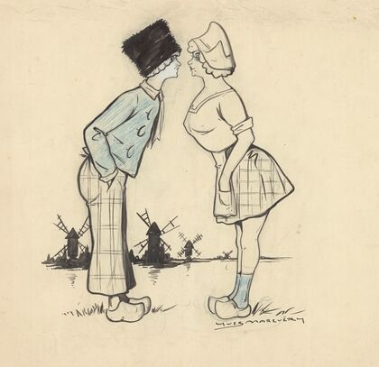 Alice de Tender et Yvonne Harnold dans ‘Les moulins qui chantent’ de Frantz Fonson et Fernand Wicheler (1912)