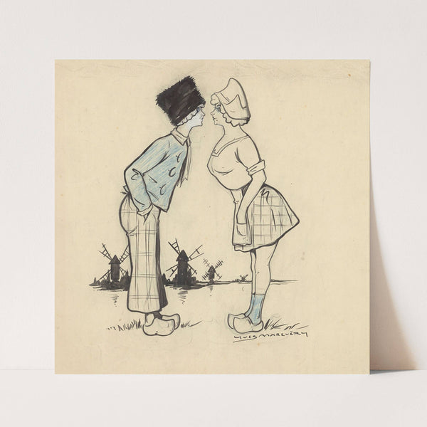 Alice de Tender et Yvonne Harnold dans ‘Les moulins qui chantent’ de Frantz Fonson et Fernand Wicheler (1912) by Yves Marevéry