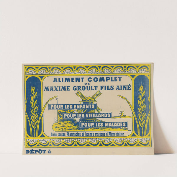 Aliment complet de Maxime Groult Fils ainé. Pour les enfants, pour les vieillards, pour les malades (1900) by Imp. Paul Dupont