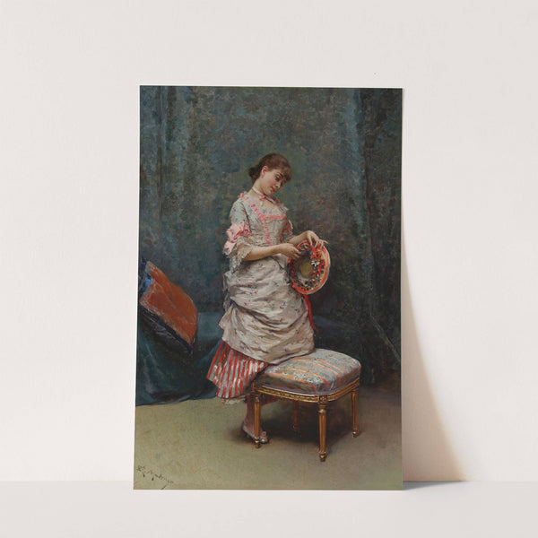 Aline Holding a Hat by Raimundo de Madrazo y Garreta