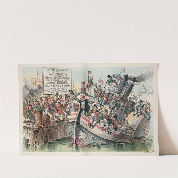 All aboard for the millennium! (1896) by Udo Keppler