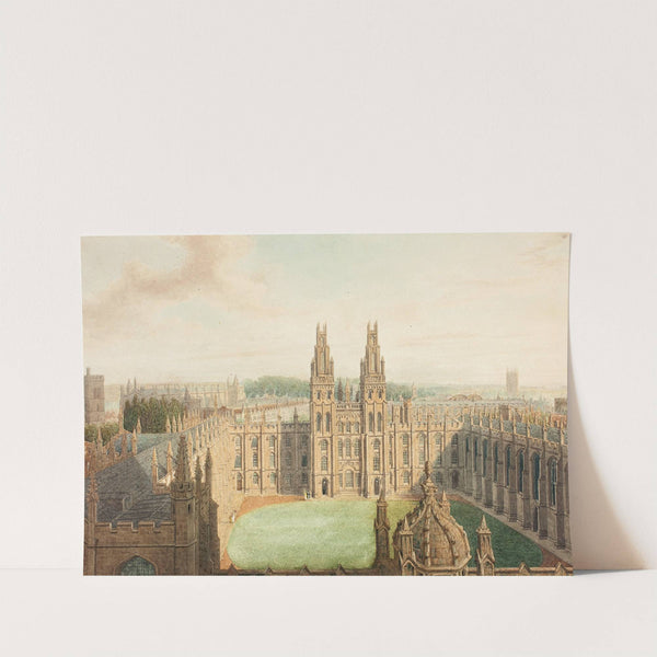All Soul’s College from the Radcliffe Library (1810-20) by Augustus Charles Pugin