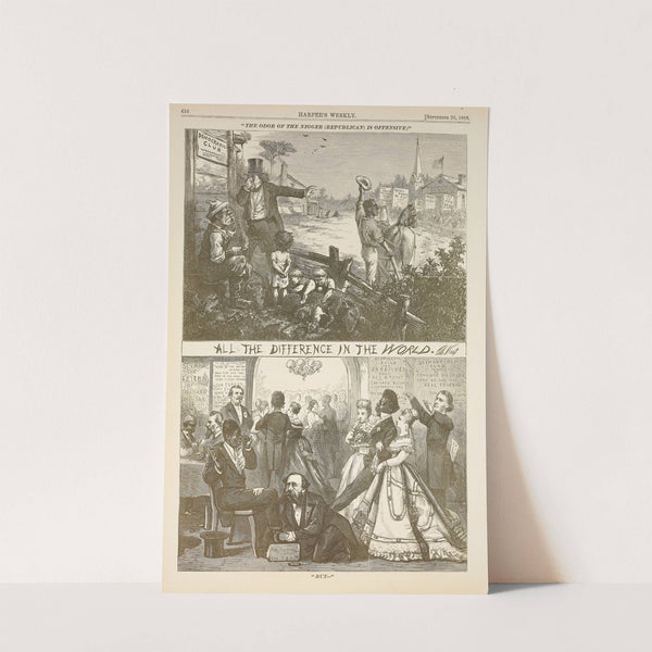 All the difference in the world (1868) by Thomas Nast