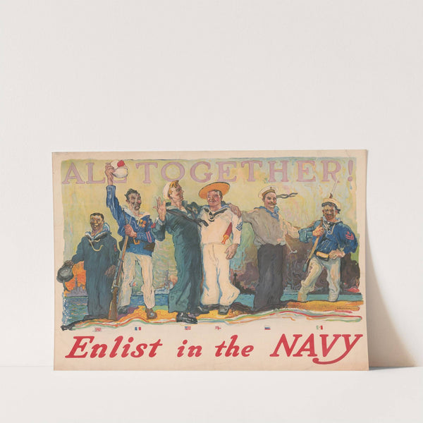 All together! Enlist in the Navy by Henry Reuterdahl