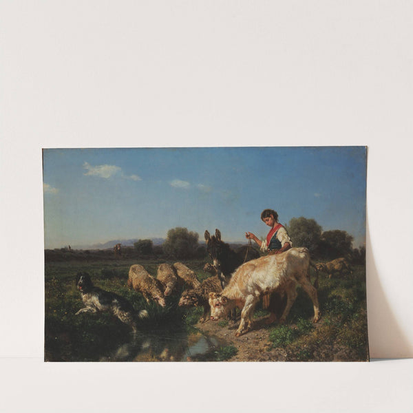 All’Abbeverata (1867) by Filippo Palizzi