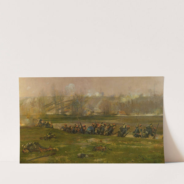 Allant Au Feu; A Fragment From The Panorama Of The Battle Of Champigny by Jean-Baptiste Édouard Detaille