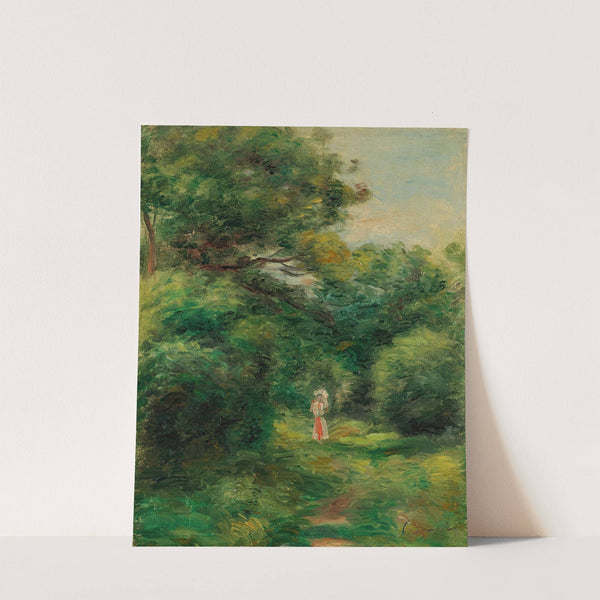 Allée Dans Un Bois, Femme Avec Enfant Dans Les Bras by Pierre-Auguste Renoir