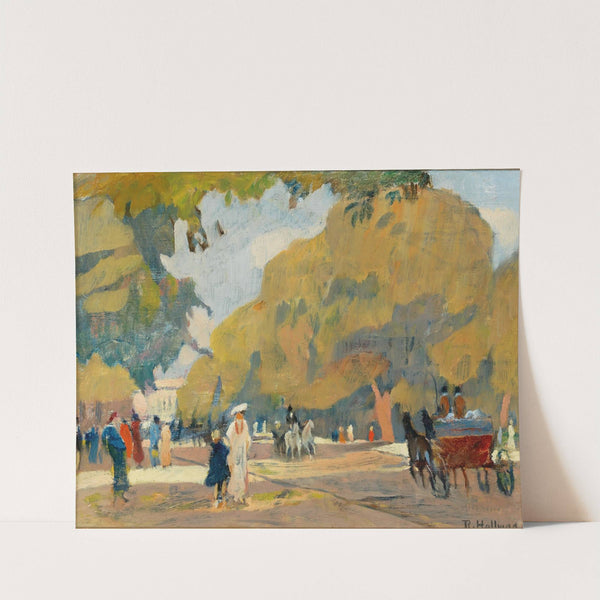 Allee im Hydepark (London) by Rudolf Hellwag